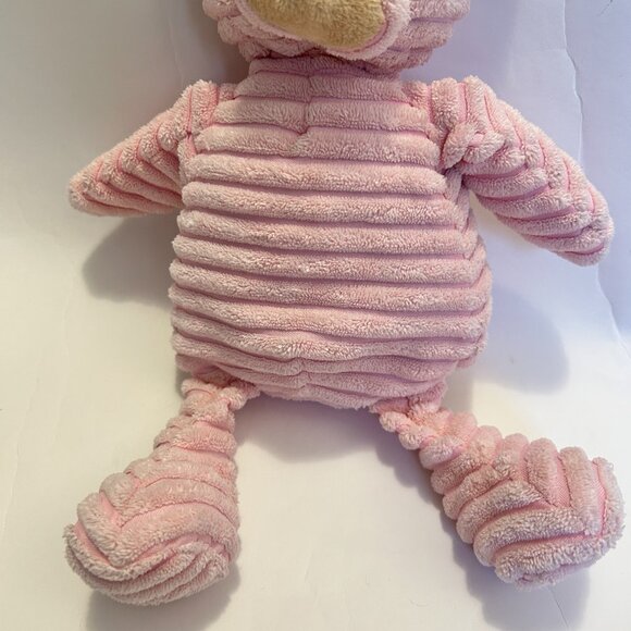 Unipak Kordy Pink Pig Plush Stuffed Animal Toy 14" wide wale corduroy - Picture 3 of 11